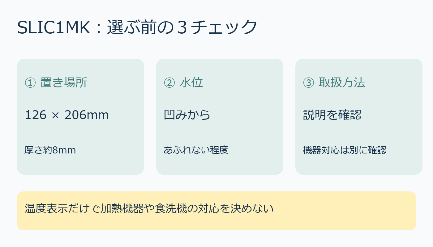 製氷トレーを選ぶ前の寸法、水位、取扱方法のチェック