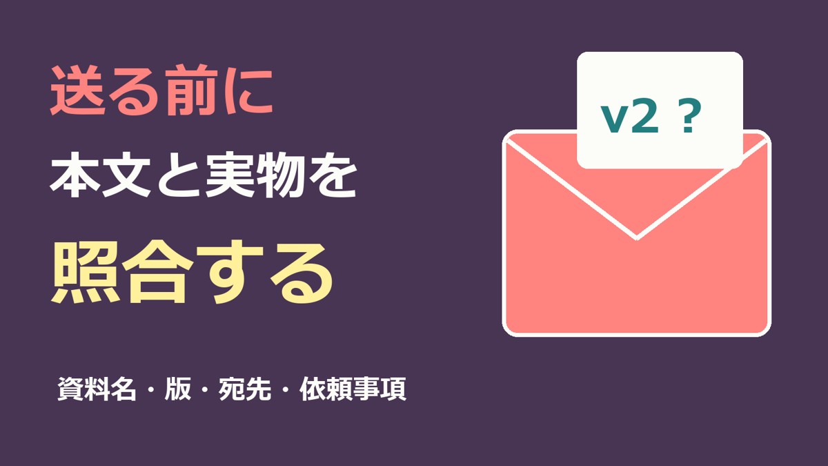 送る前に本文と実物を照合する。封筒から版v2のカードが出る独自表紙。