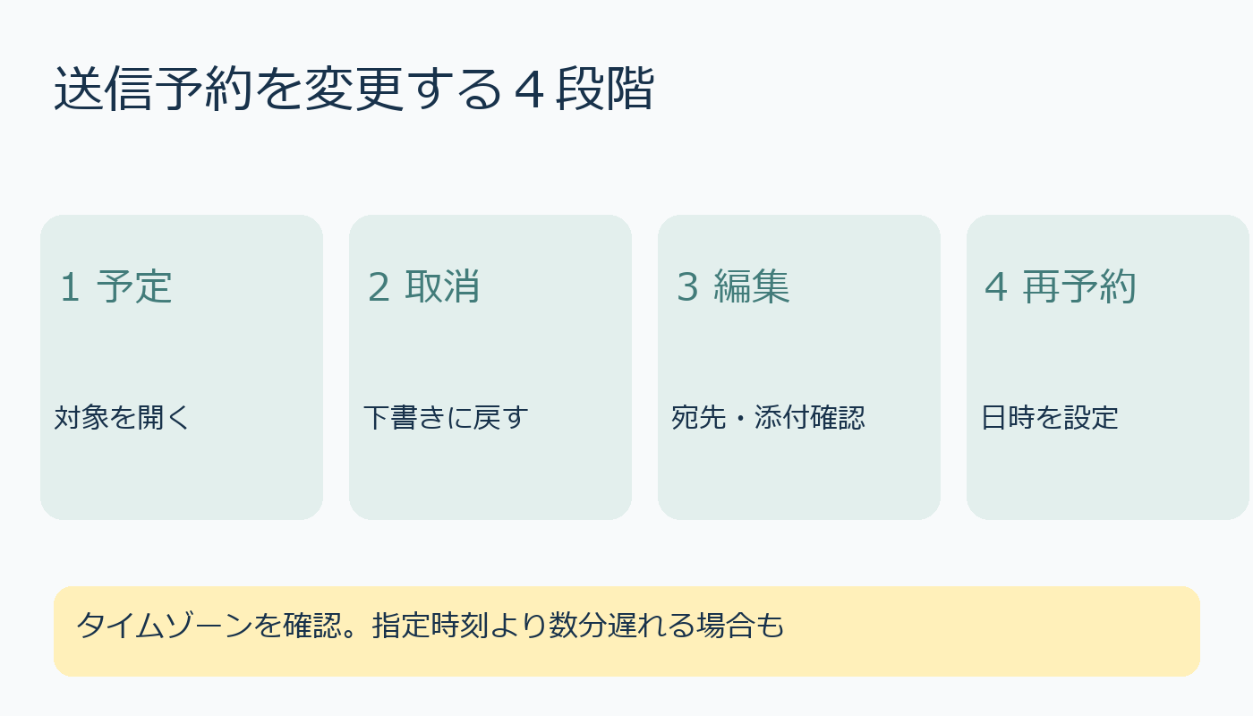 Gmail送信予約を変更する4段階